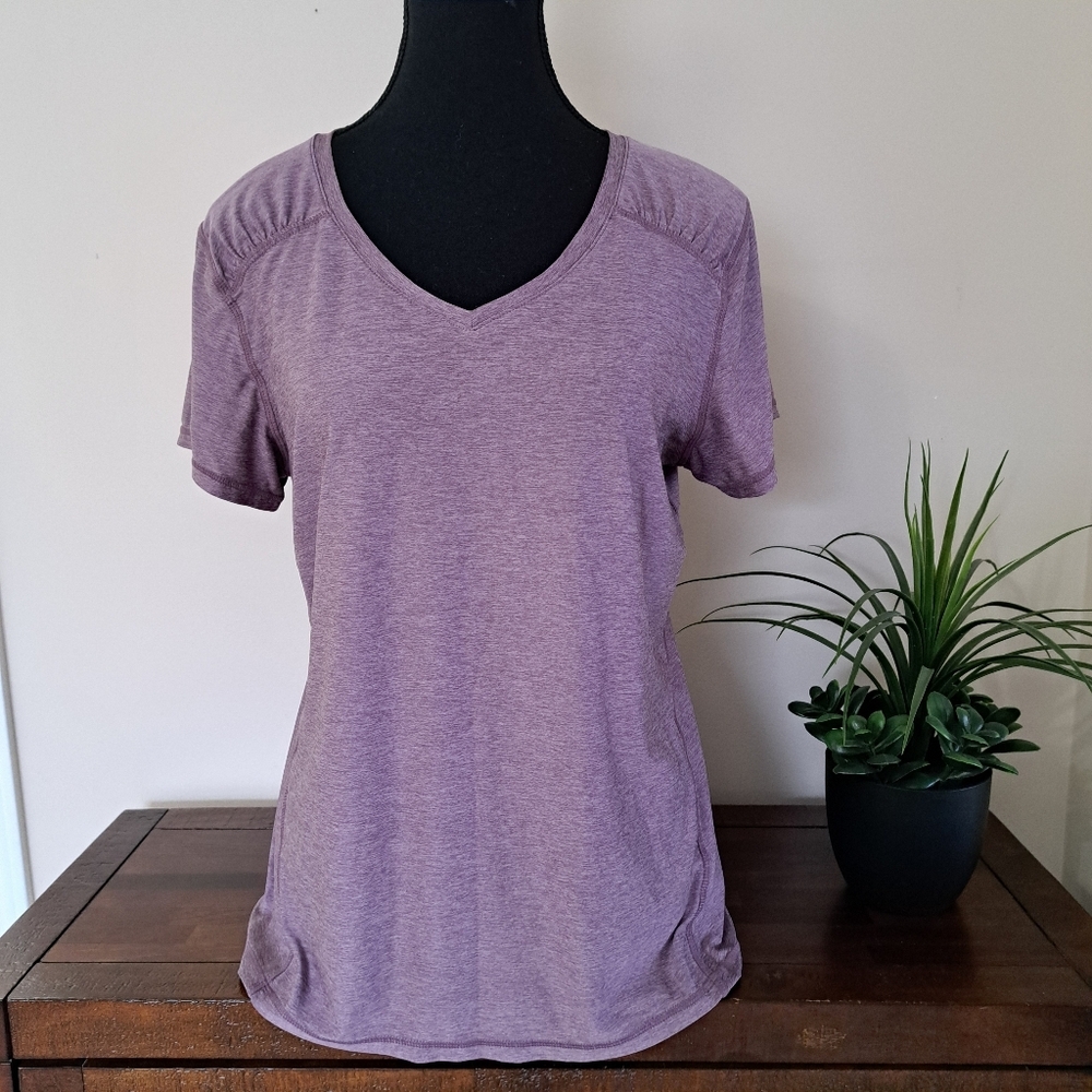 Head Activewear T-shirt Short Sleeved Tee Women's Large Purple Workout Top